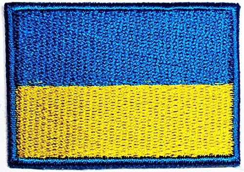 ВЕДНЪЖ, ПО 3 бр. Ленти с Флага на Украйна Национална нашивка на Страната Хартата на Украйна, с Бродирана Апликация