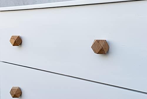 Комплект за създаване на работи от 4 Инкрустирани дървени дръжки или на Пръчки за шкафове, Скринове и чекмеджета (4)