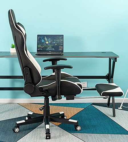 Игралното стол HNKDD, сигурно трайно офис стол с ергономичен кожа удобен стол за игра на компютърни стола (Цвят: