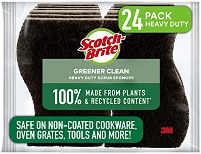 Гъба-чистачи Scotch-Brite Зеленият Clean за миене на съдове и почистване на кухни, 24 Гъба-скрепер