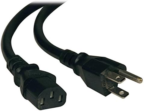 Захранващ кабел за компютър Трип Lite за тежки условия на работа, 15A, 14AWG (от NEMA 5-15 P до IEC-320-C13), 10 фута.
