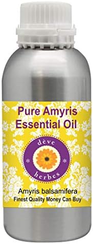 Deve Herbes Чисто Етерично масло Амириса (Amyris balsamifera) Естествен Лечебен качество, Дистиллированное пара 300 мл (10 унции)