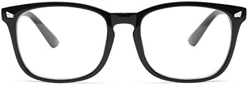 IBOANN Блокер Синя Светлина Очила с Квадратни Рамки За Очила Nerd Против Blue-Ray Компютърни Игри Точки