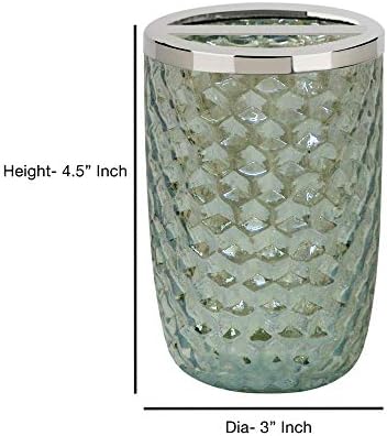 Коллекционный чаша nu steel Sea Стъкло с покритие от неръждаема стомана, Държачи за Четка за зъби, Самобръсначки, Четки