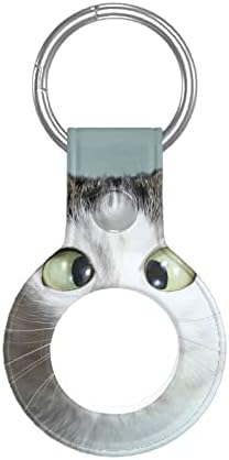 Водоустойчив Ключодържател с въздушна маркирани и Кожен Държач за въздушна етикети, Забавен Защитен Калъф тракер за котки