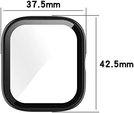 Комплект от 2 комплекта е съвместим с защитен калъф Amazfit GTS 4 Mini, екран от закалено стъкло + универсален защитен калъф от КОМПЮТЪР, за да Amazfit GTS 4 Mini за жени и мъже (черна