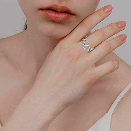 Модни пръстени Yistu за Жени, Кух пръстен за Любов от Неръждаема Стомана, Лесен и Изискан Дизайн, подходящ за всички поводи
