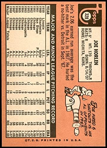 1969 Топпс 328 Джо Хорлен Чикаго Уайт Сокс (бейзболна картичка) EX/MT+ Уайт Сокс
