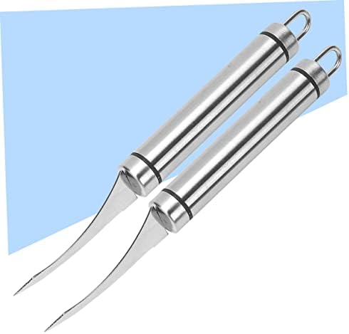 Luxshiny 2 елемента Метални Ножици Хранителни Ножици за Пречистване на Метал, Нож за Скариди От Неръждаема Стомана във формата На Миди Инструмент За почистване на Ножо?