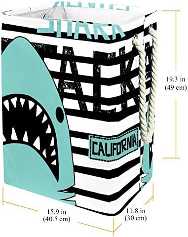 Unicey Shark Stripes California Кошница за дрехи, Сгъваема Кошница за Съхранение на Детска кошница