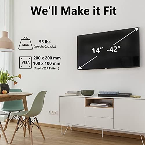 Стенни скоби Nuyoah TV led LCD телевизори с размер на екрана 14-42 инча, монтиране на стена за малки ТЕЛЕВИЗИОННИ монитора,