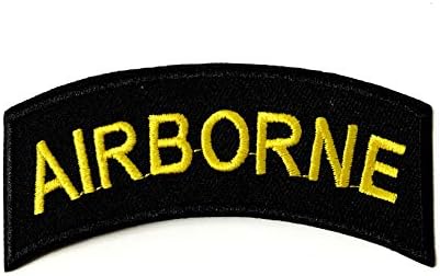 TH Въздуха Army Военна раздел Черна нашивка с логото на Сако, Тениска Шият желязо Вышитую приложението Икона Нашивка