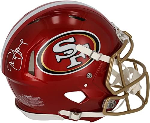 Автентичен Каска Стив Янг от Сан Франциско 49ers с автограф Riddell Flash Speed Authentic - Каски NFL с автограф