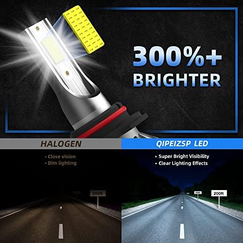QIPEIZSP е Съвместим със светодиодни фарове Honda Civic (2004-2013, седан 2014-2015), 9005 led крушки на далечни разстояния и 9006 къси светлини, 20000LM 6500K студена бяла светлина, IP68 Водоустойч