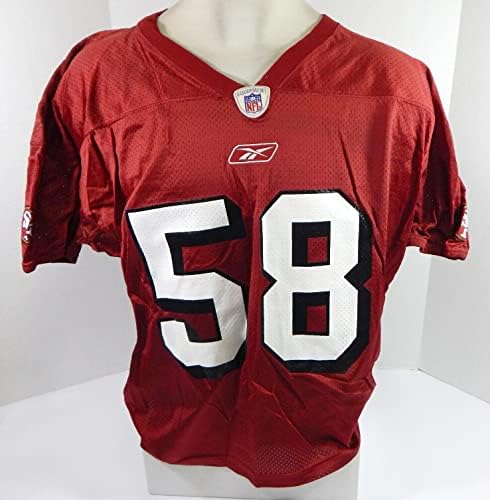 2002 San Francisco 49ers #58 Пусна Червената Обучение фланелка 2X DP32776 - Използваните тениски Без подпис за игри в NFL