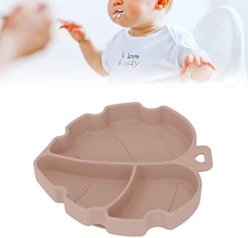 Чиния за хранене на бебето, Силиконова Издънка за бебешка храна за хранене (Персиково-Розов)
