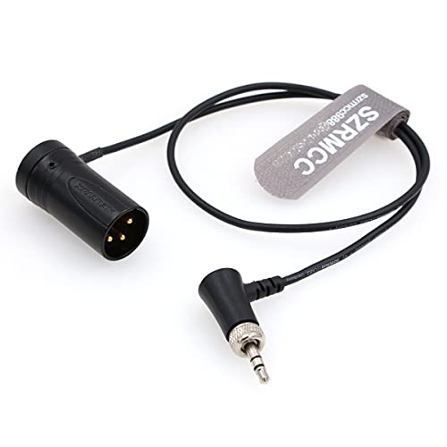 SZRMCC Нископрофилен XLR 3-Пинов конектор с ключ 3.5 мм TRS аудио кабел за Безжични предаватели Sennheiser EK500 Sony от Серията UWP-D (Син капак)