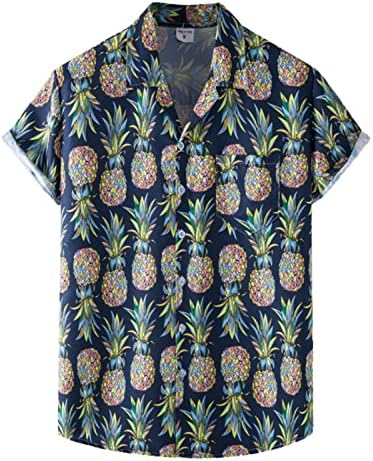 Мъжки Хавайски ризи, Пролет-Лято Ежедневни Ризи с Флорални Принтом, Плажни Ризи за отдих на Открито, Ризи с Къс ръкав, Бельо, Ризи, Мъжки Ризи, Кафяви униформи Фланел?