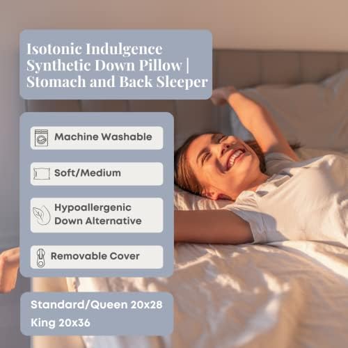 Синтетична Определяне възглавница Isotonic Indulgence | За съня на гърба и на корема (Стандартна / Queen)