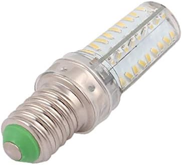 X-DREE AC 220V 4W E14 3014SMD led царевичен крушка 72-led силиконова лампа с регулируема яркост на Топло бял