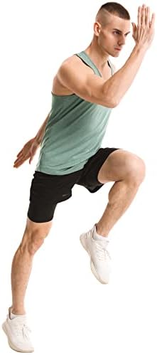 AMVELOP/Мъжки Тениски за суха засаждане на мускулите, Тениски За тренировки с Y-Образно деколте на гърба, Тениски за занимания