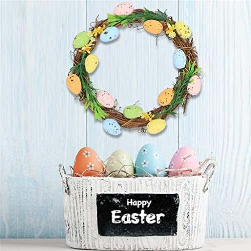 TJLSS Великденски Яйца Венец Подвесная Венец Украса за Входната Врата на Сватбена Маса Начало Декор (Цвят: A, Размер: