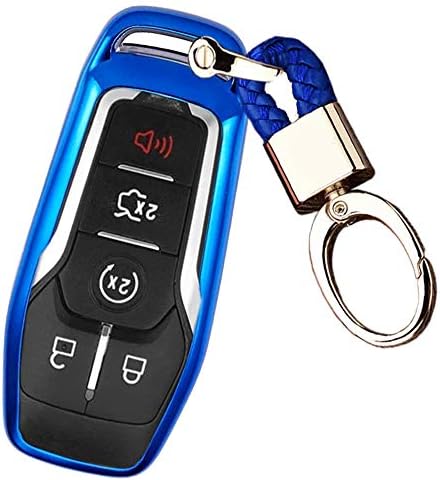 Royalfox (TM) 4 5 Бутона TPU Smart бесключевой Достъп Дистанционно Ключодържател за носене на Ключодържател за Ford