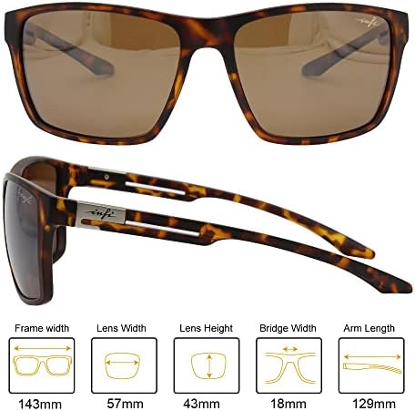 INFI Риболов Поляризирани Слънчеви Очила за Мъже Шофиране Бягане Голф Спортни Очила Квадратна UV-Защита на Дизайнерски
