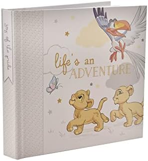 Честит Homewares Дисни Цар Лъв Животът - това Приключение Детски Фотоалбум с панделка, цвят слонова кост