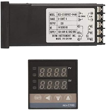 Комплект регулатор на температурата PID с Един реле SSR 25A Сензор Тип K Термодвойки 0-1300 ℃ AC 110v-240v