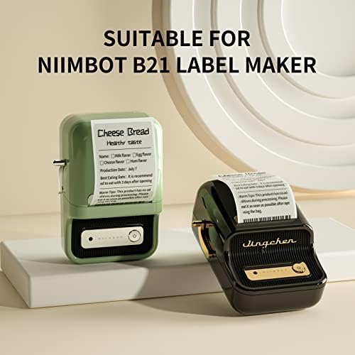Машина за производство на етикети NIIMBOT, Производител на етикети с баркод B21, Безжични производителите на етикети, с етикет, с размер 1 опаковка 50x30 mm и прозрачен етике
