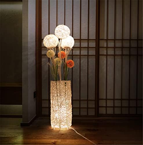 WENLII Лампиона от Ратан Творчески Китайски B & B Дзен Tea Room Лампа За Дневна Нощна Лампа За Спални Лампиона От Ратан