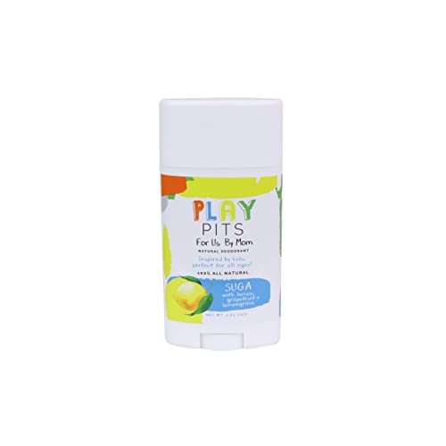 PLAY PITS - Естествен детски дезодорант - Безопасно за момичета и момчета с чувствителна кожата на всички възрасти - Не съдържа алуминий - Аромат на SUGA - С етерични масла ?