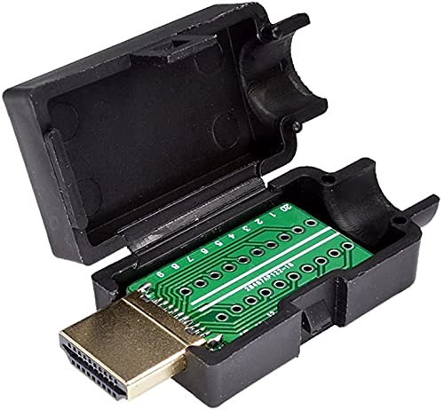 Адаптер за HDMI HDMI Конектор за свързване на клеммной подложки за ремонт (приварка HDMI, пластмаса Черен, 1)