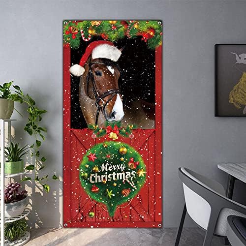 Забавна Вратата на кутията весела Коледа, Коледна Кон, Банер За Входната Врата, Коледни Украси, Аксесоари За Коледното