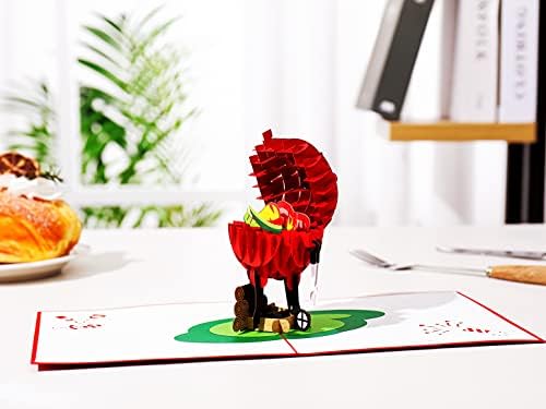 Всплывающая Картичка Liif BBQ Пържола на Скара и Барбекю в Деня на бащите, 3D Поздравителни картички за Всички Поводи, пощенска