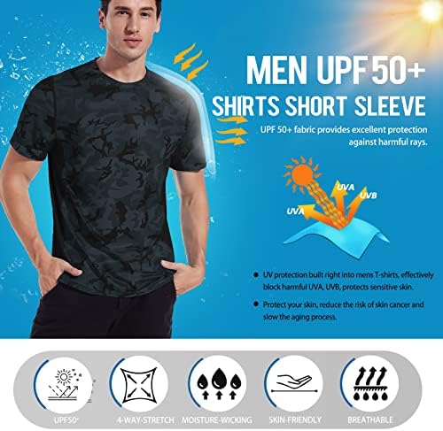 Мъжки тениски за плуване MEETYOO с къс ръкав UPF 50+ Sun