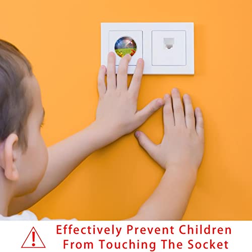24 Опаковки на Защитени от деца Електрически Защитни Капачки За защита от деца Капачки За контакти Meadow Galaxy