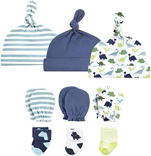 Hudson Baby унисекс Комплект детски шапки за еднократна употреба, Варежек и Чорапи