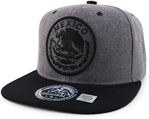 Моден магазин за дрехи Cities of Mexico Бейзболна Шапка с кръгло лого, Бродирани върху плоска подметка възстановяване на предишното положение