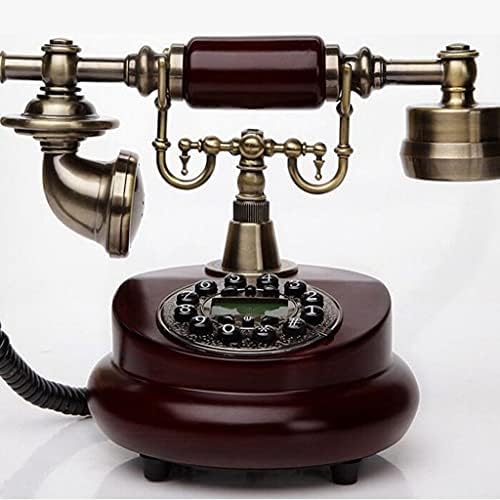 KXDFDC Дървена Телефон Антикварен Стационарен Телефон Ретро Телефон, Домашен телефон Вградени Стационарни
