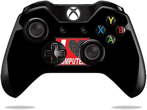 Кожата MightySkins е Съвместим с контролера на Microsoft Xbox One или One S - Обичам компютри | Защитен, здрав