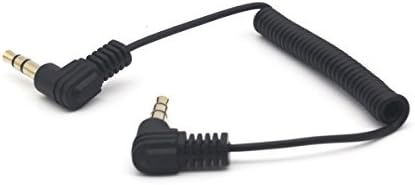 Аудио кабел Riipoo със спирала 3,5 мм - 2 комплекта от 30-centimetric мини-кабел за слушалки със спирала 3,5 мм, 90-градусов