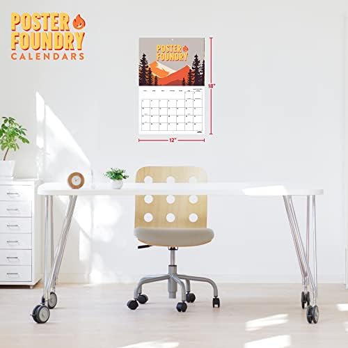 Календар на верандата на 2023 г., Месечната-Стенни Календари, Релаксиращ Непринуден Декор на къща, Голям Планер