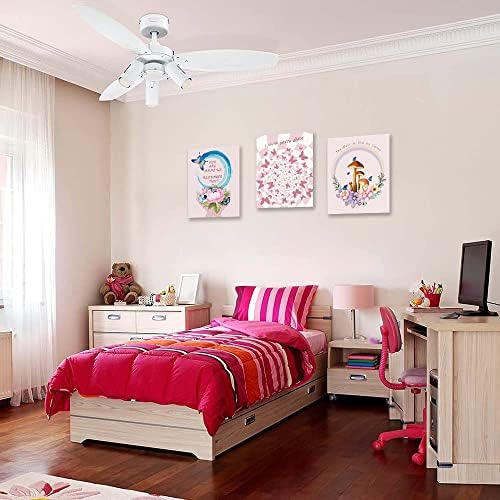 Розови Вдъхновяващи Стенни художествени плакати (6 бр., 8 x 10, БЕЗ РАМКИ), Интериор на стаите са в стила на датската