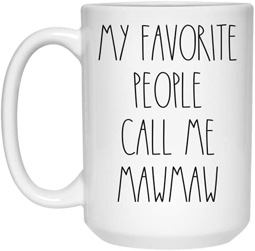 PTDShops Mawmaw - любимите Ми Хора ме Наричат Кафеена чаша Mawmaw, В стил Mawmaw Rae Dunn, В стила на Rae Dunn, на