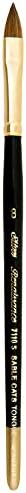 Silver Brush Limited 7110S-8 Ренессансная четка от Чист Червен Самур за Акварел и масло, Котешки Език, Размер 8, Къса дръжка
