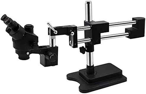 Микроскоп YUXIwang с двойна поставка за стрели, Увеличава Тринокулярный Стереомикроскоп, Съвместим с запояване печатни платки