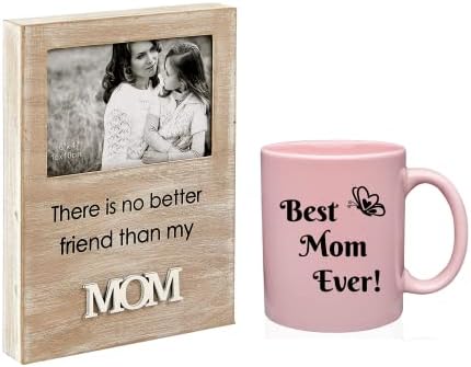 Подарък за майка и дъщеря – Рамка за снимки на Деня на майката и Кафеена чаша – Подаръци за мама от Дъщеря си, на Сина си, на Съпруга си– Годишнина рожден Ден, Ден на