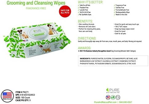 От чистите и натурални хипоалергенни кърпички за грижа и почистване на домашни любимци без ароматизатори, бял, PN271